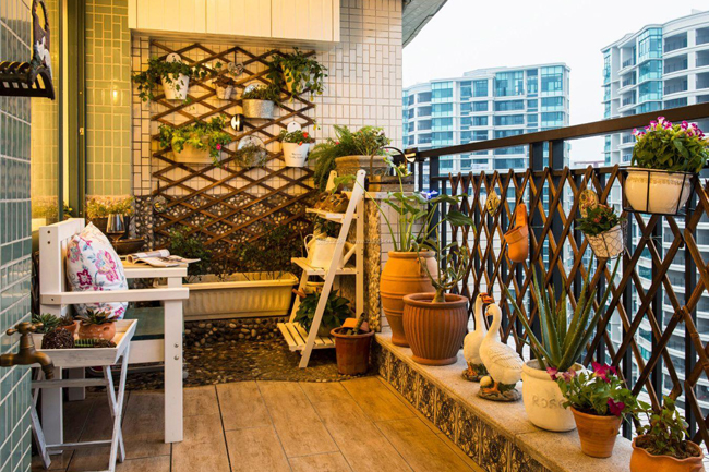 陽(yáng)臺(tái)變大花園